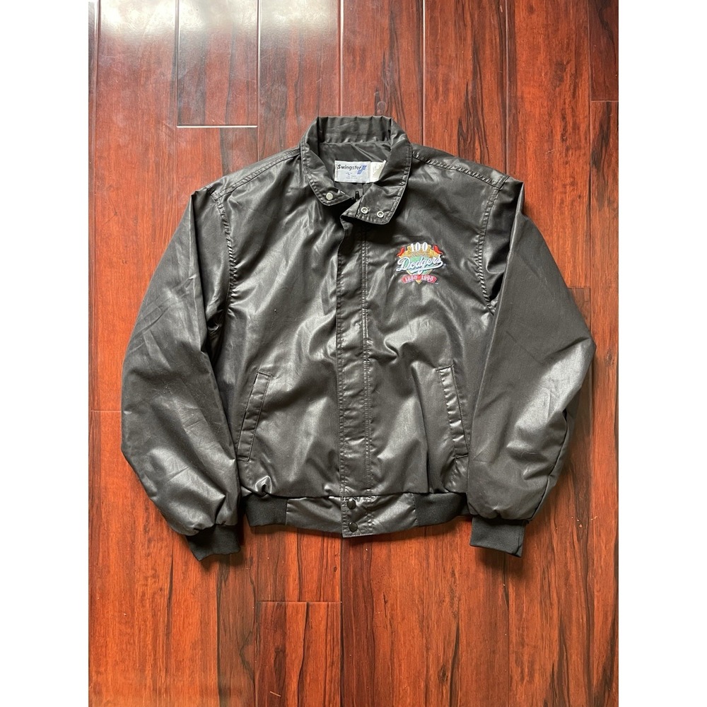 Dodgers 100 Year Anniversary Waxed Jacket Vintage 1990 Men's Size L Preowned
